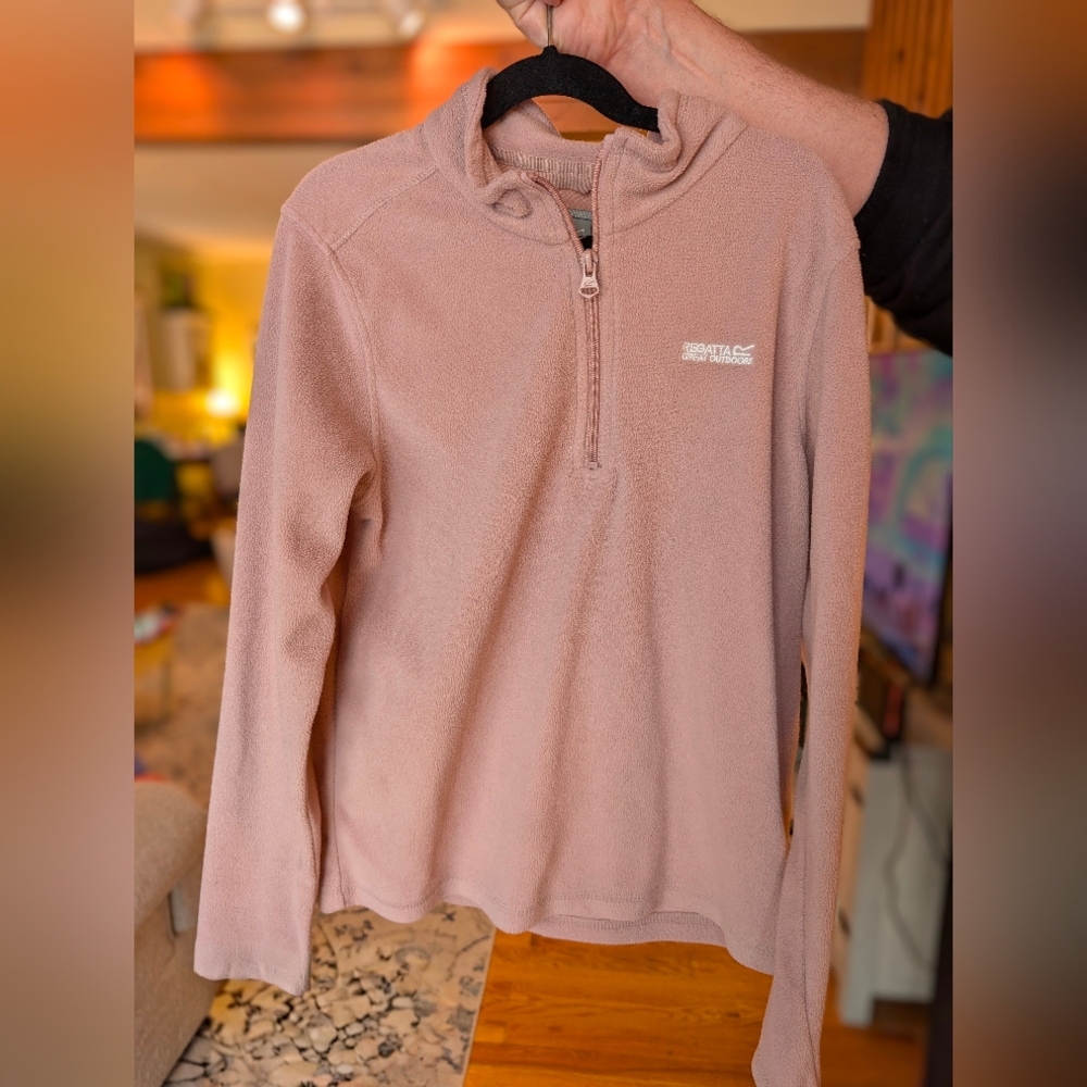 Kids Regatta Outdoors Pink Quarter-Zip Fleece Pullover
